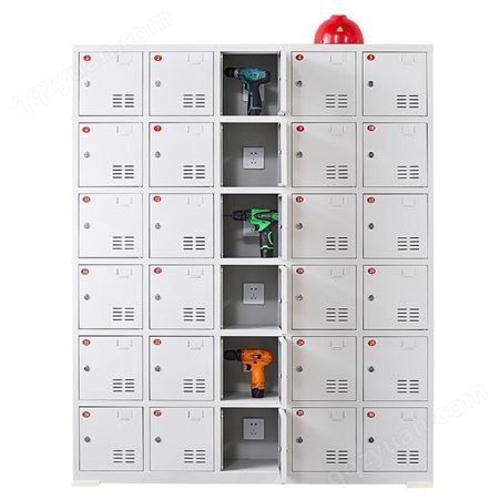 工地电动工具充电柜对讲机平板电脑钢制存放柜手电钻锂电池寄存柜