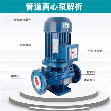 IRG立式管道离心泵380V锅炉耐高温冷热水循环泵 消防地暖增压泵