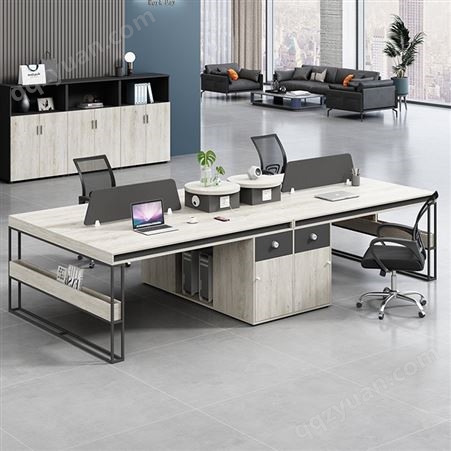 松英办公家具 2人/4人/8人工位卡座办公桌电脑桌 大桌面宽敞舒适