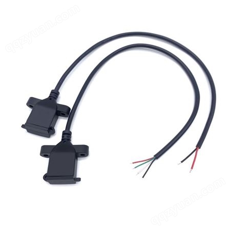 USB母头线防尘带锁转接头2/4芯数据连接线