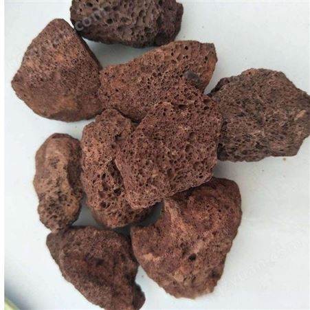 过滤净化火山石褐色火山岩规格5-8公分轻质耐用当天发货