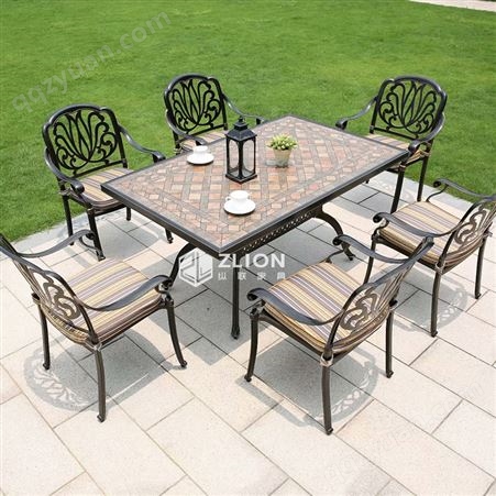户外桌椅铸铝组合花园露天椅子休闲阳台铁艺庭院室外餐桌套装家具