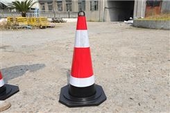 贵州反光路锥雪糕桶禁止停车路障桩可移动交通警示桩橡胶雪糕筒