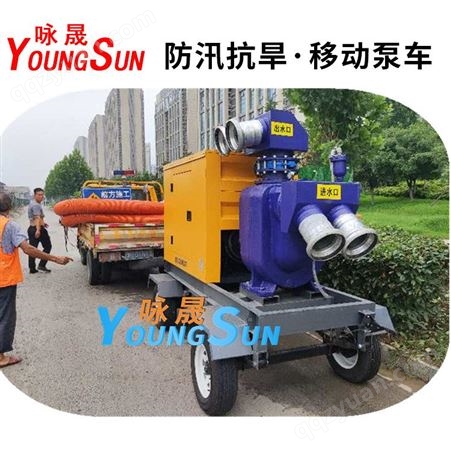 6寸移动泵车 300立方移动式排污泵 咏晟