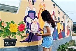 乡镇街道文化墙墙绘 彩绘涂鸦公司 墙面翻新美化