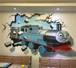 高质量文化墙墙绘手绘公司 幼儿园彩绘 围墙涂鸦
