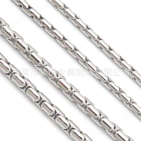不锈钢加密方珍珠链条常规通用半成品钛钢配件小批量来样订购