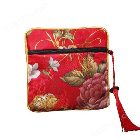 中国风棉布珠宝首饰袋拉链佛珠袋手串饰品包装袋中式礼品袋批发