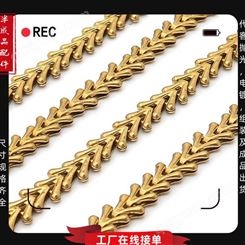 黄铜双鱼骨尾编织链条个性嘻哈流行韩国重金属首饰半成品配件订购