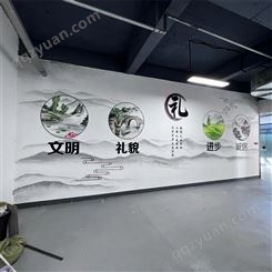 手绘涂鸦企业文化 建设文化形象墙 上墙不易掉色褪色