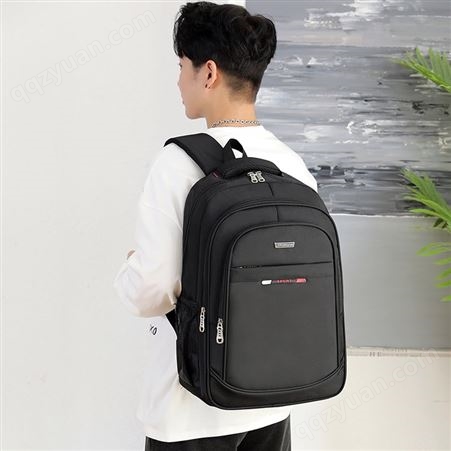 大容量日常通勤双肩包男简约时尚中大学生书包防水多功能电脑背包