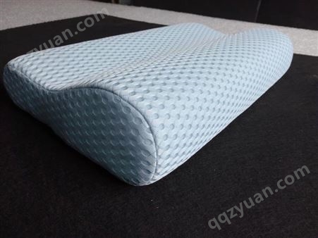 布笍姿空气纤维常规蓝家庭酒店用透气排湿波浪枕头